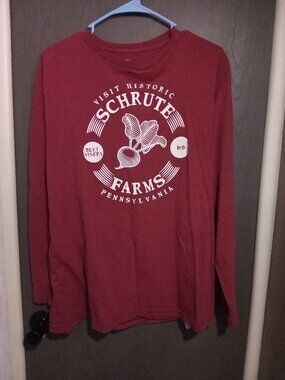 The Office Schrue Beet Farm shirt sz L